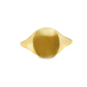 Engravable 14k Yellow Gold Signet Ring 11.00 x 12.00 mm