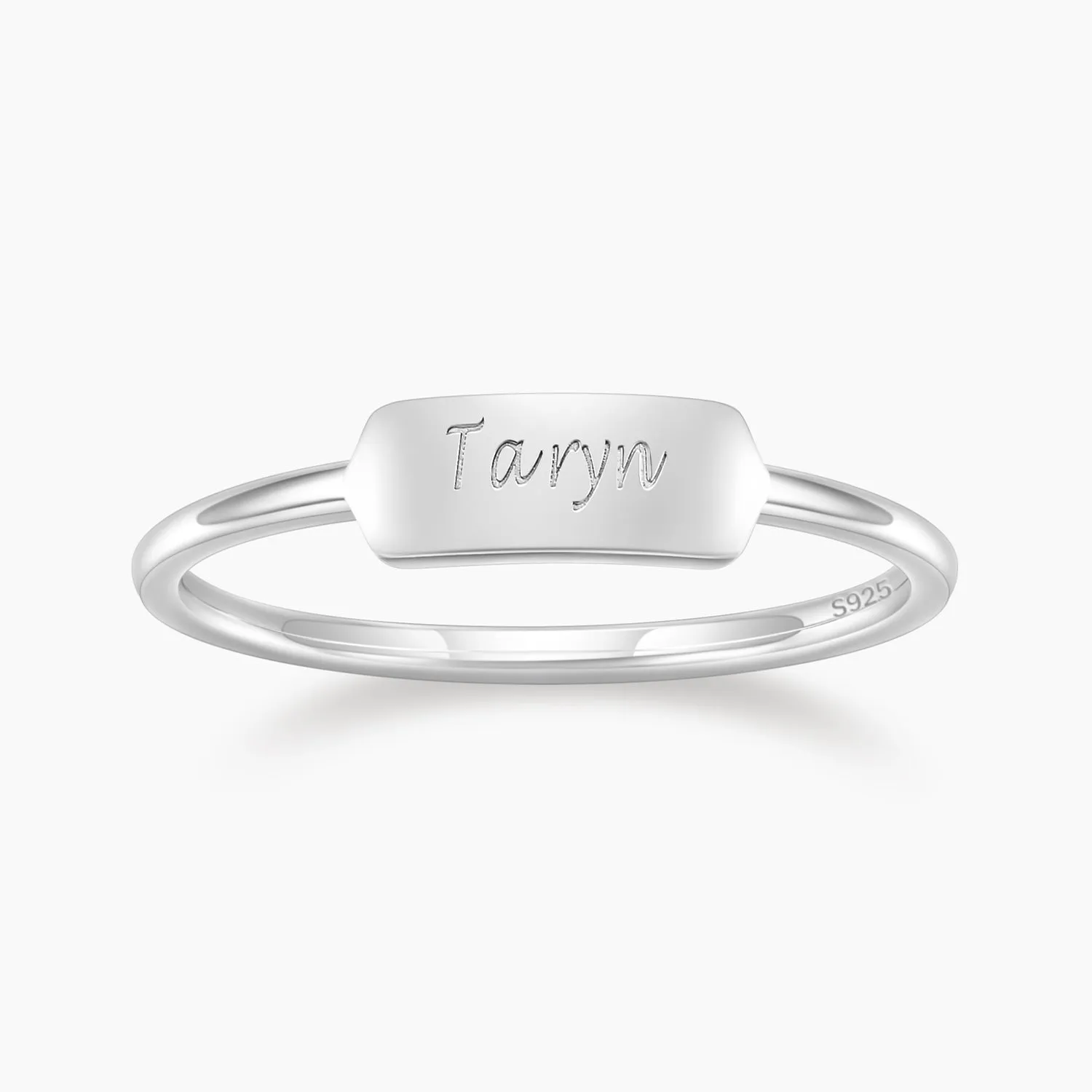 Engravable Letter Ring For Gift