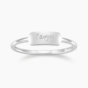 Engravable Letter Ring For Gift