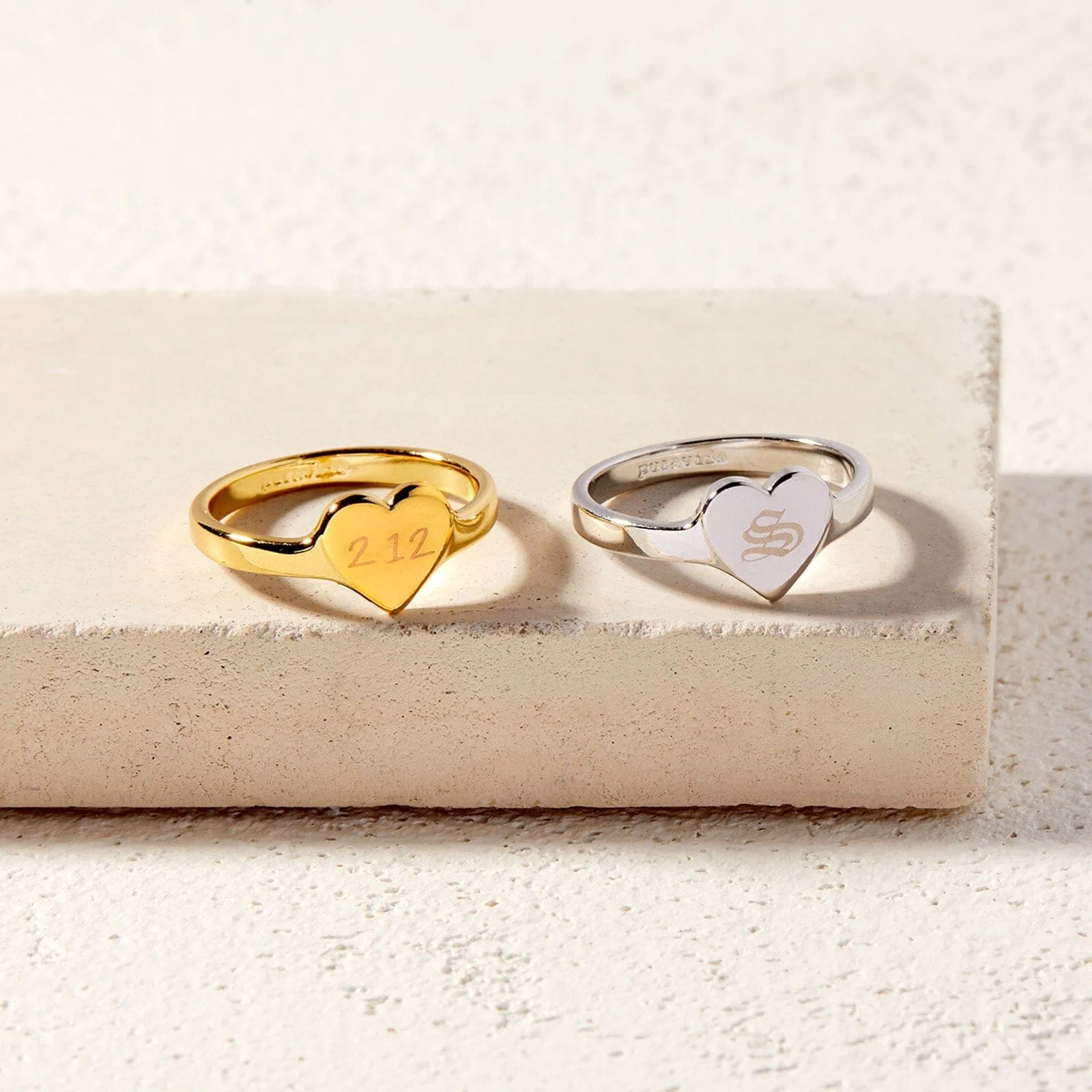 Engravable One Heart Ring