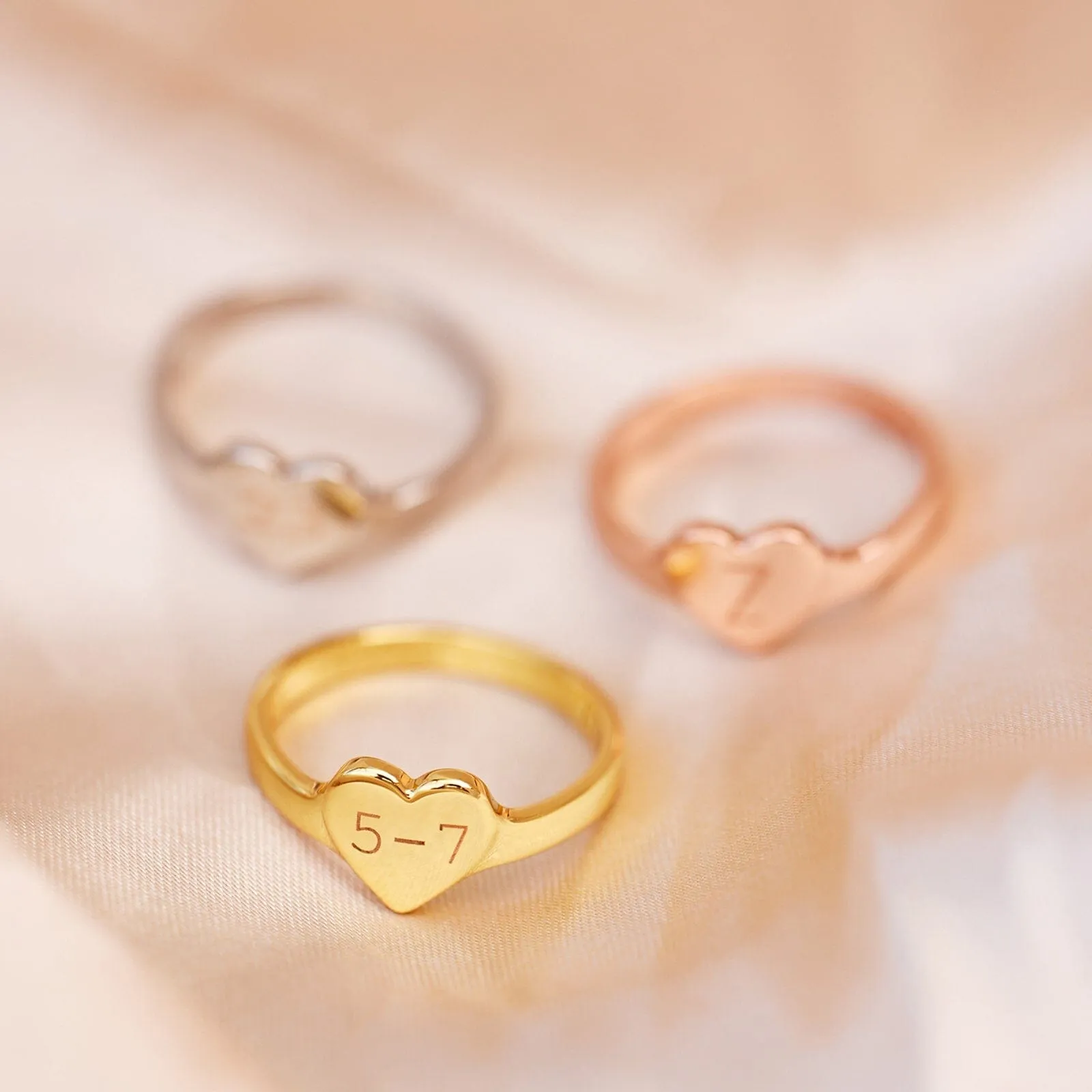 Engravable One Heart Ring