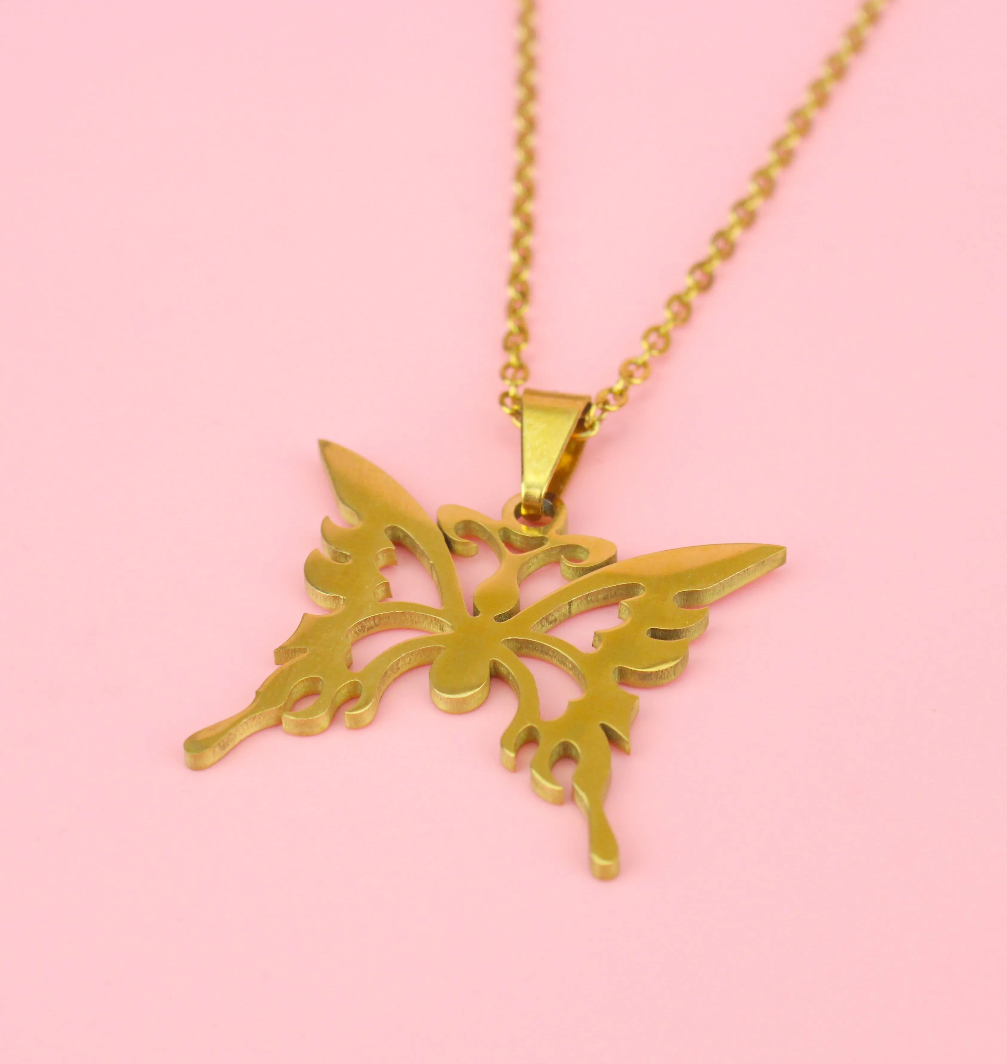 Ethereal Butterfly Necklace (Gold Plated)