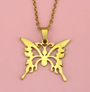 Ethereal Butterfly Necklace (Gold Plated)