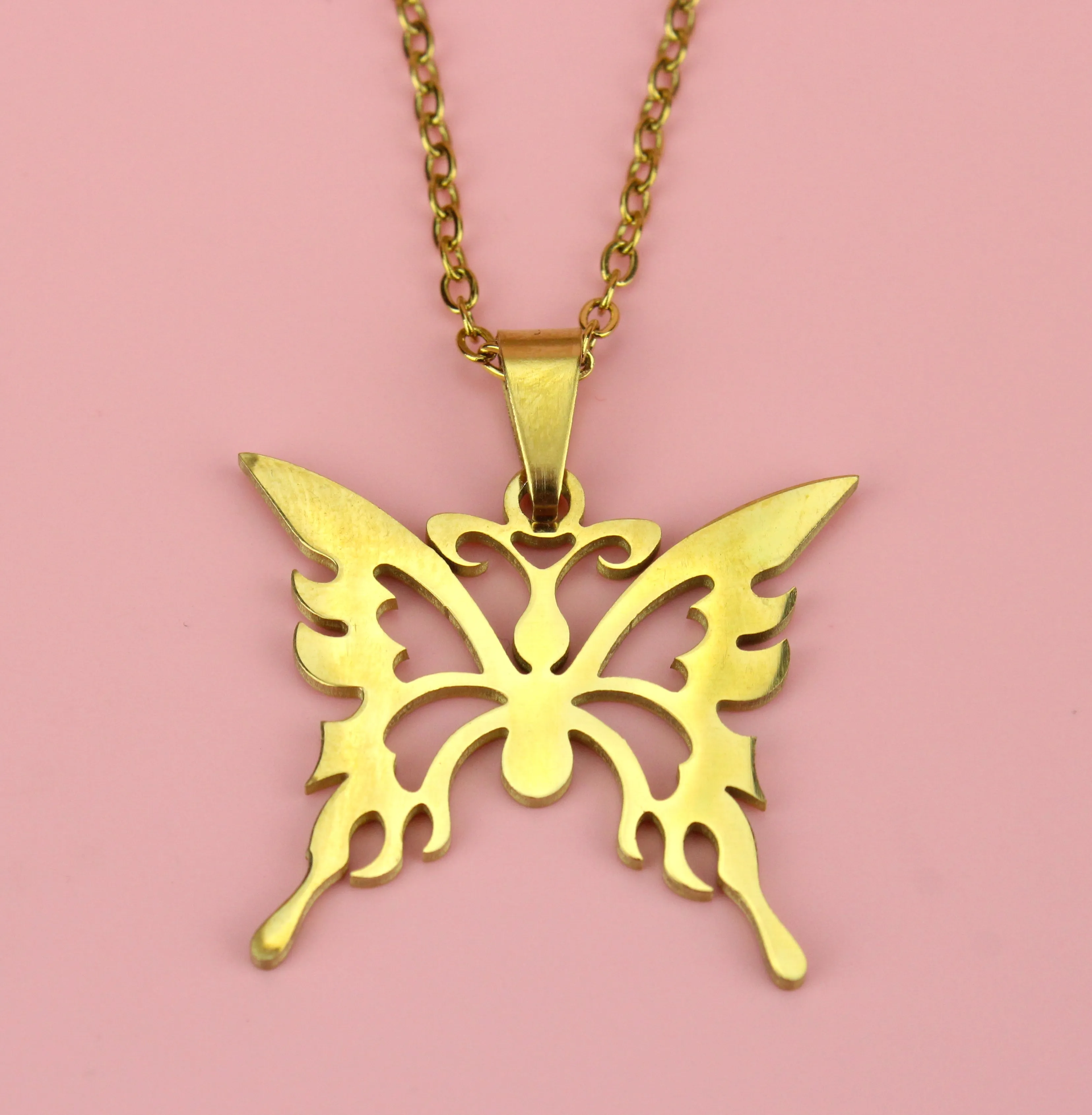 Ethereal Butterfly Necklace (Gold Plated)