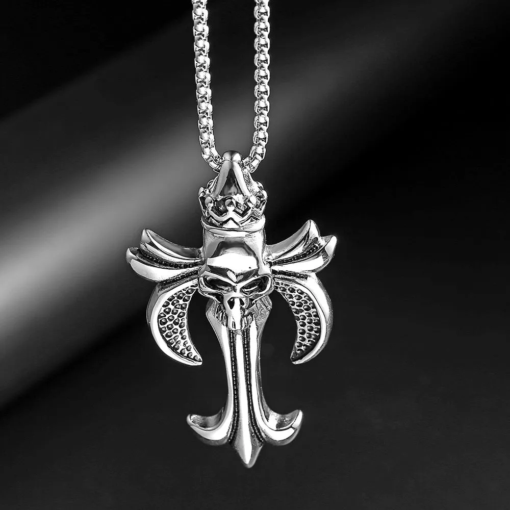 Ethereal Skull Serenity - Titanium Steel Pendant by The Nevermore