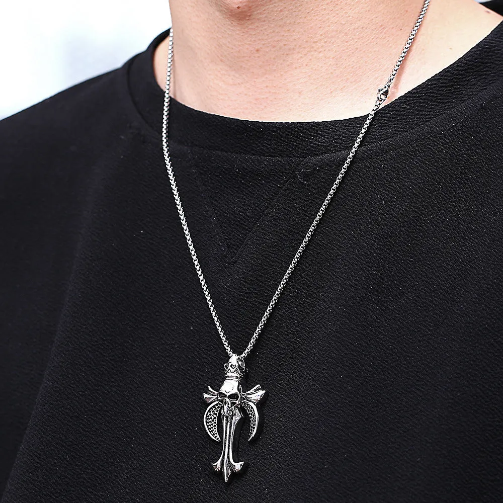 Ethereal Skull Serenity - Titanium Steel Pendant by The Nevermore