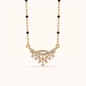 Ethereal Snowflake Silver Mangalsutra