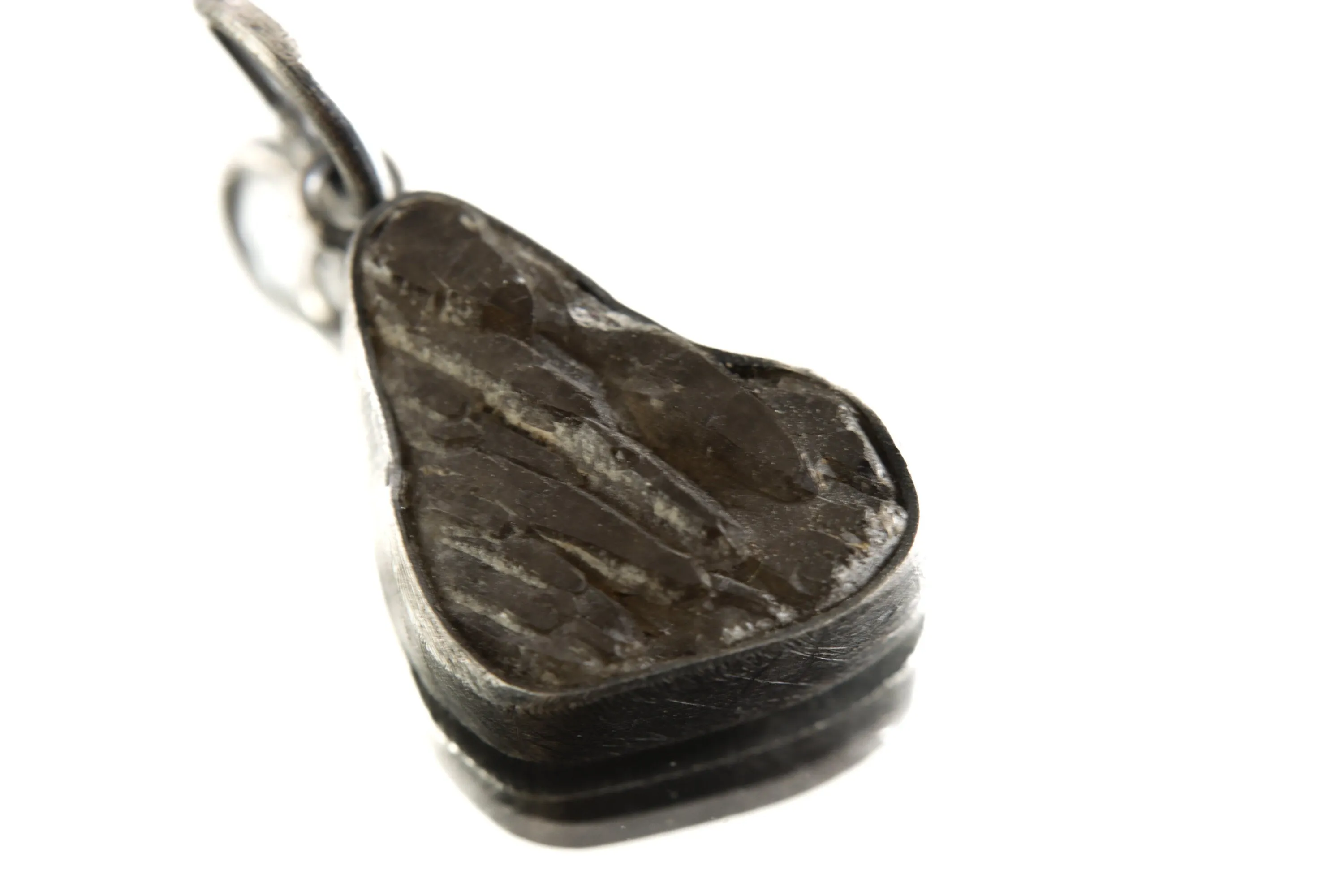 Ethereal Torrington Citrine Pendant - Sterling Silver - Oxidized - Brush Texture- NO/11