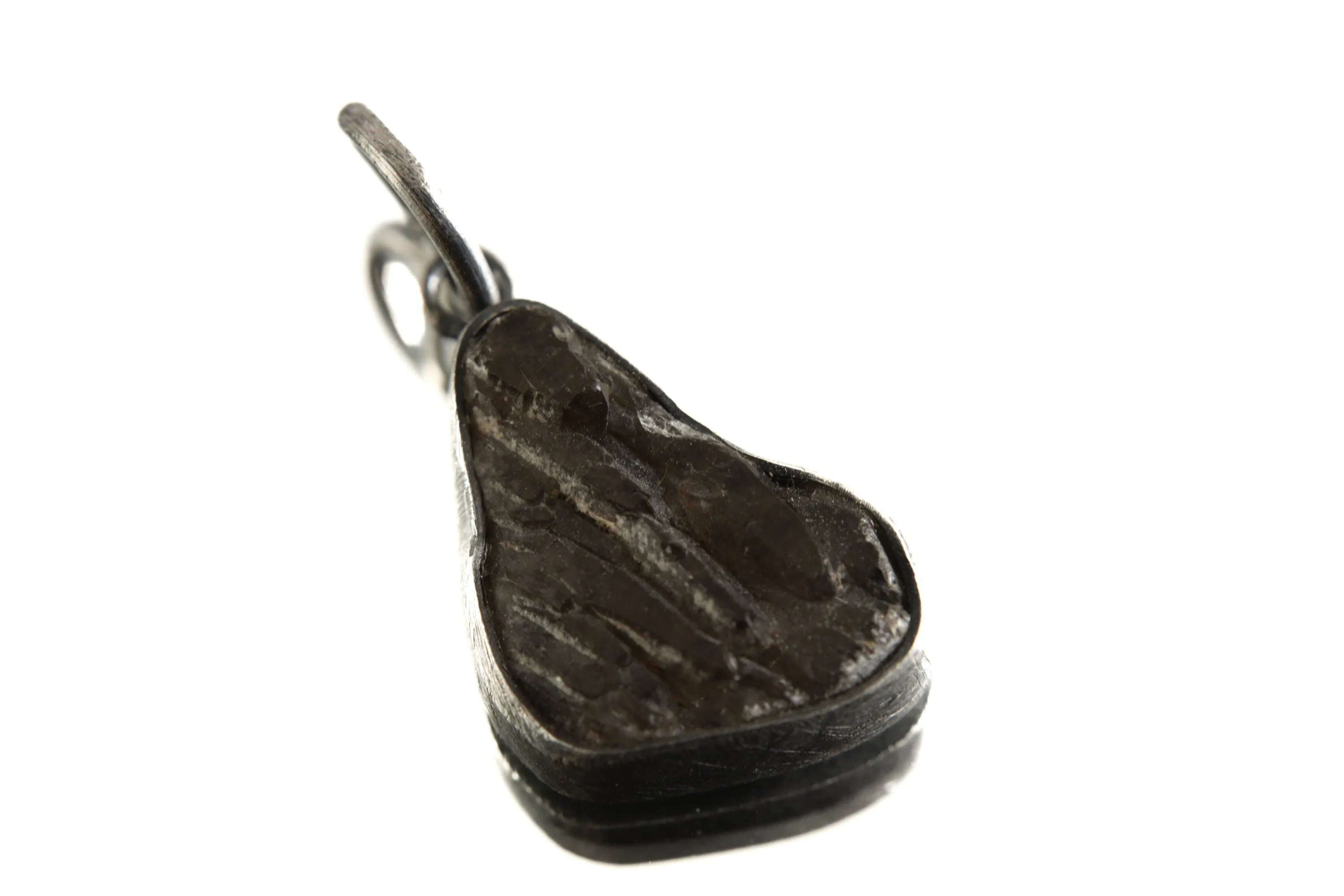 Ethereal Torrington Citrine Pendant - Sterling Silver - Oxidized - Brush Texture- NO/11