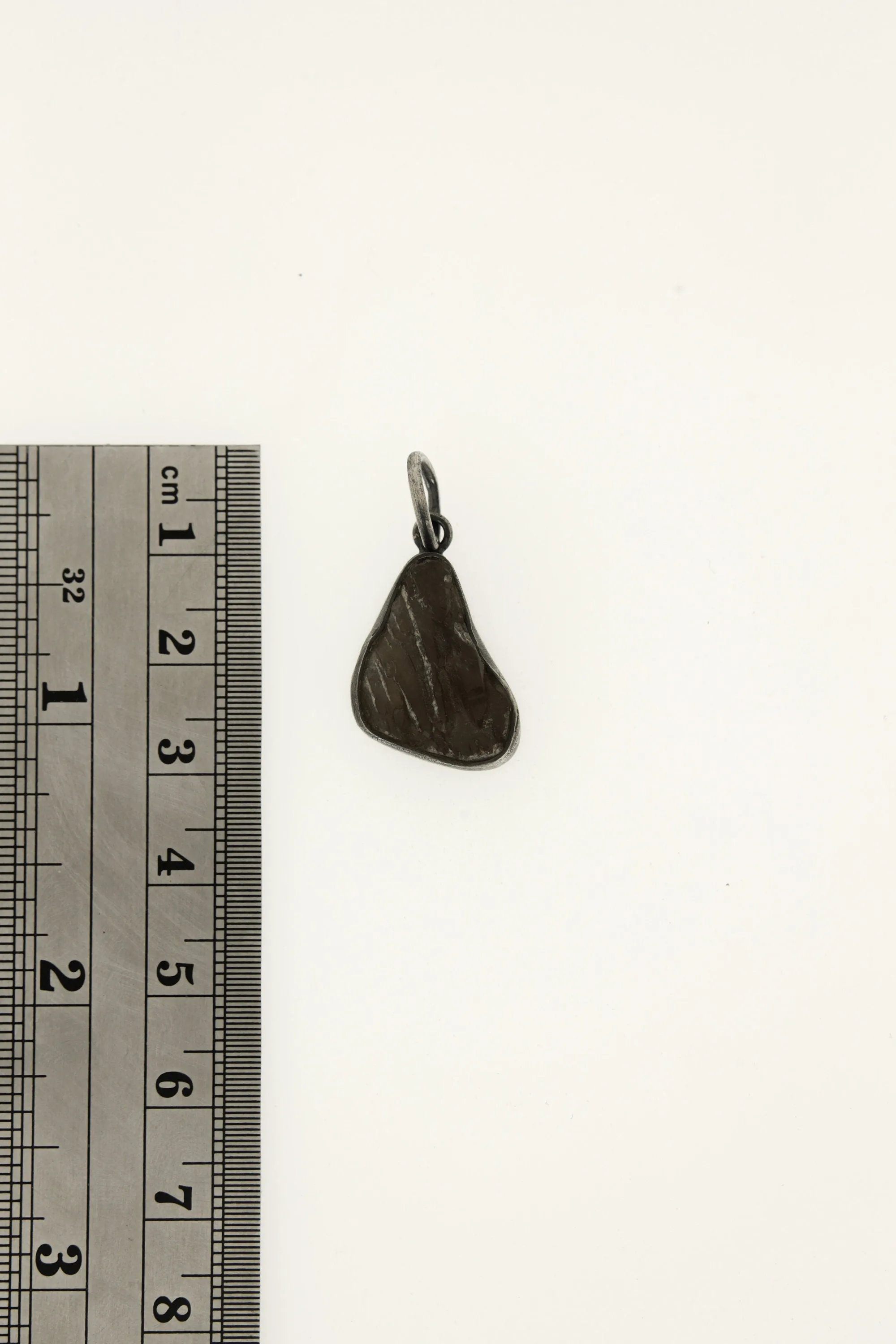 Ethereal Torrington Citrine Pendant - Sterling Silver - Oxidized - Brush Texture- NO/11