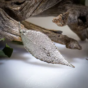 Eucalyptus Leaf Silver Brooch