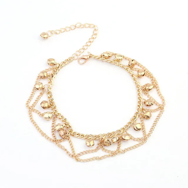 Fashion Bohemian Bell Tassel Anklets for Women