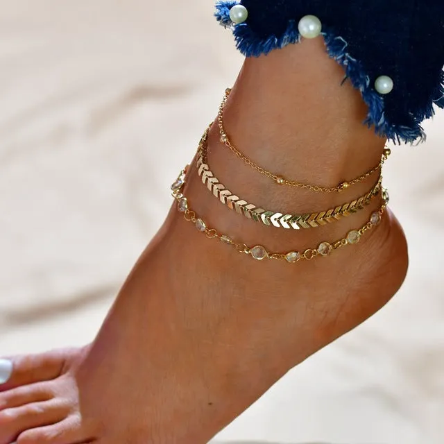 Fashion Bohemian Gold Color Anklet