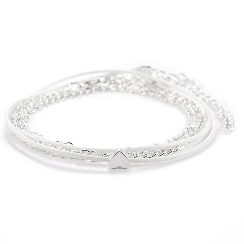 Fashion Heart Female Anklets Barefoot For Women