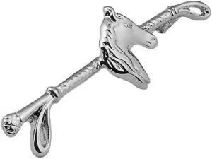Fashion Horse with Whip Brooch Lapel Pin for Women Men Animal Horsewhip Brooches Pins Suit Dress Backpack Costume Clothing Accessories Antique Holiday Decor Jewelry for Friends Father