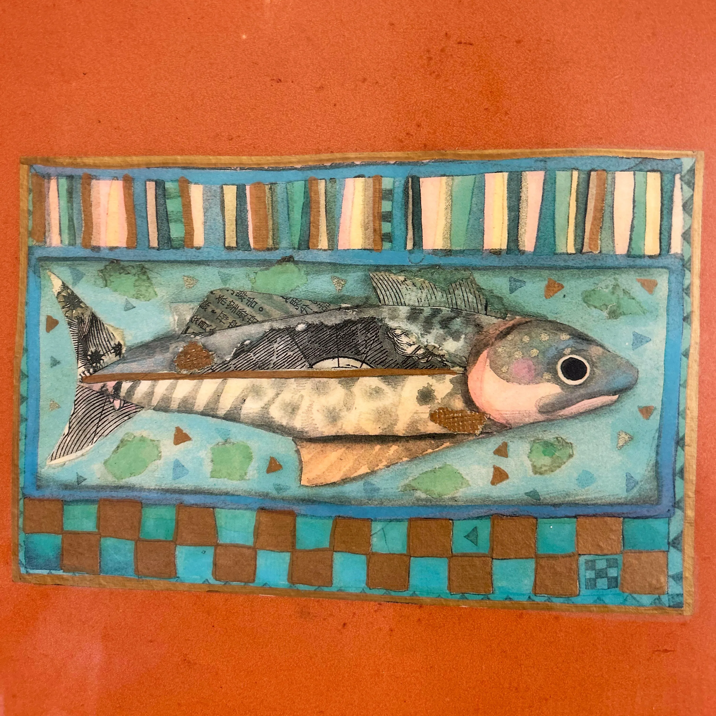 Fish Hand Painted Terracotta Tile
