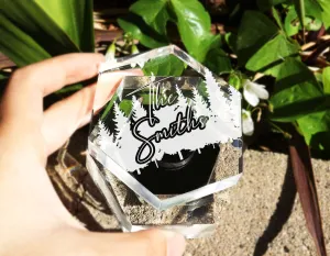 Forest Tree Ring Box for Wedding Ceremony Ring Bed, Engraved Ring Bearer Acrylic Box, Heart Shaped Wedding Ring Box, Clear Proposal Box