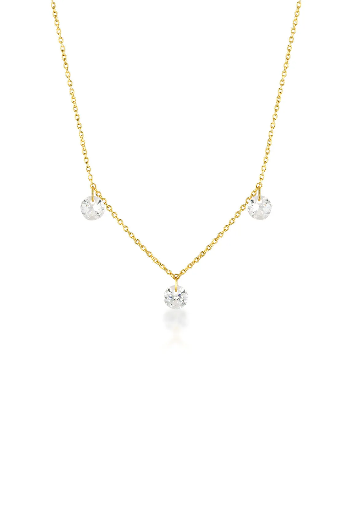 Georgini Mirage Ethereal Pendant- Gold & White CZ