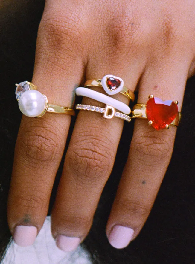 GIFT SET: INITIAL STACKING TRIO RINGS