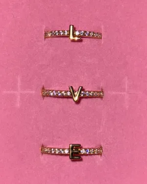 GIFT SET: INITIAL STACKING TRIO RINGS