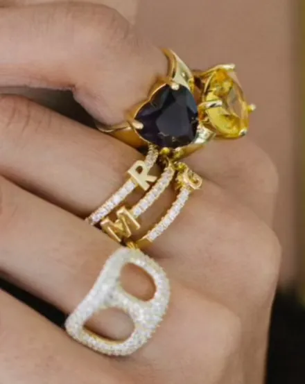 GIFT SET: INITIAL STACKING TRIO RINGS