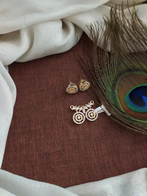 Gold & Silver Plated Charming Zircon Pendant Set