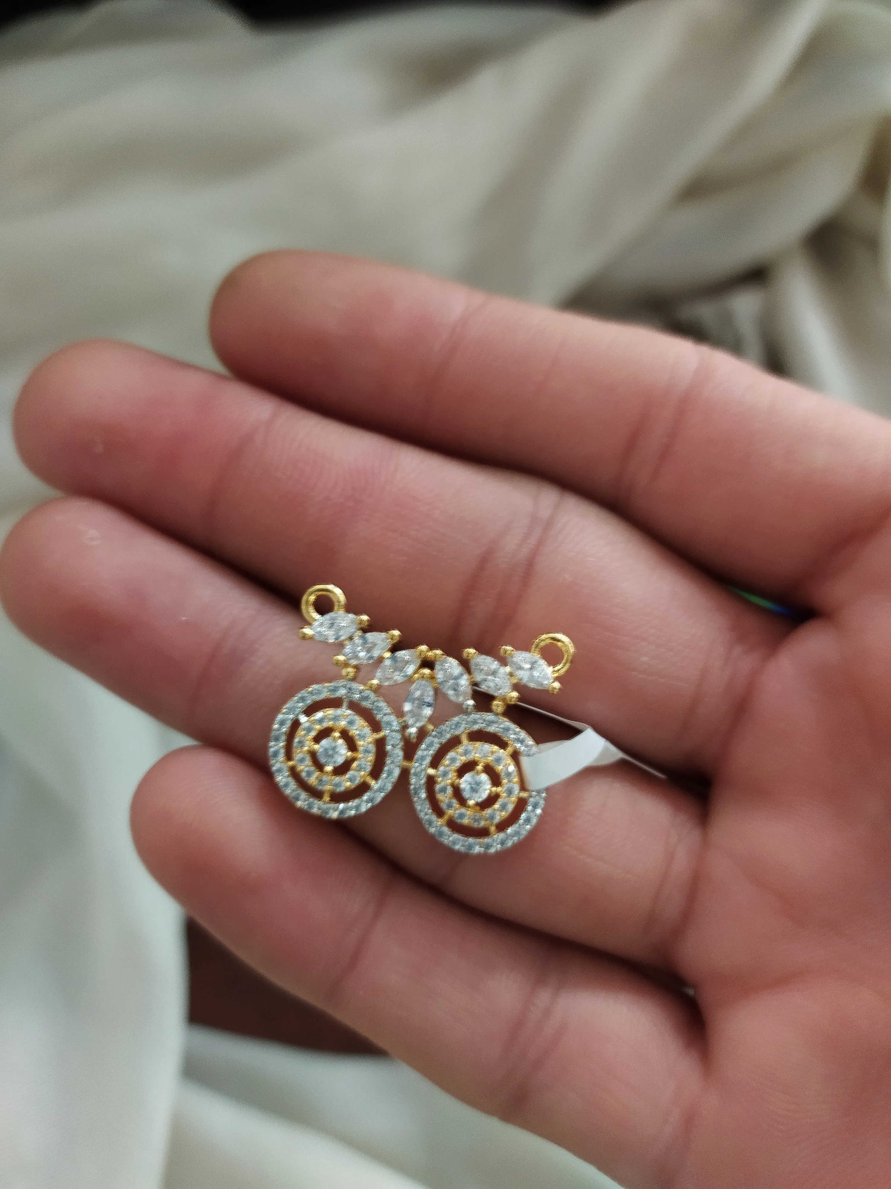 Gold & Silver Plated Charming Zircon Pendant Set