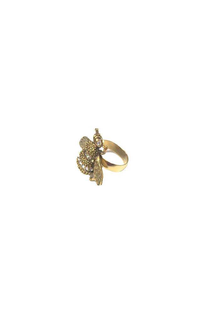 Gold Bee Ring