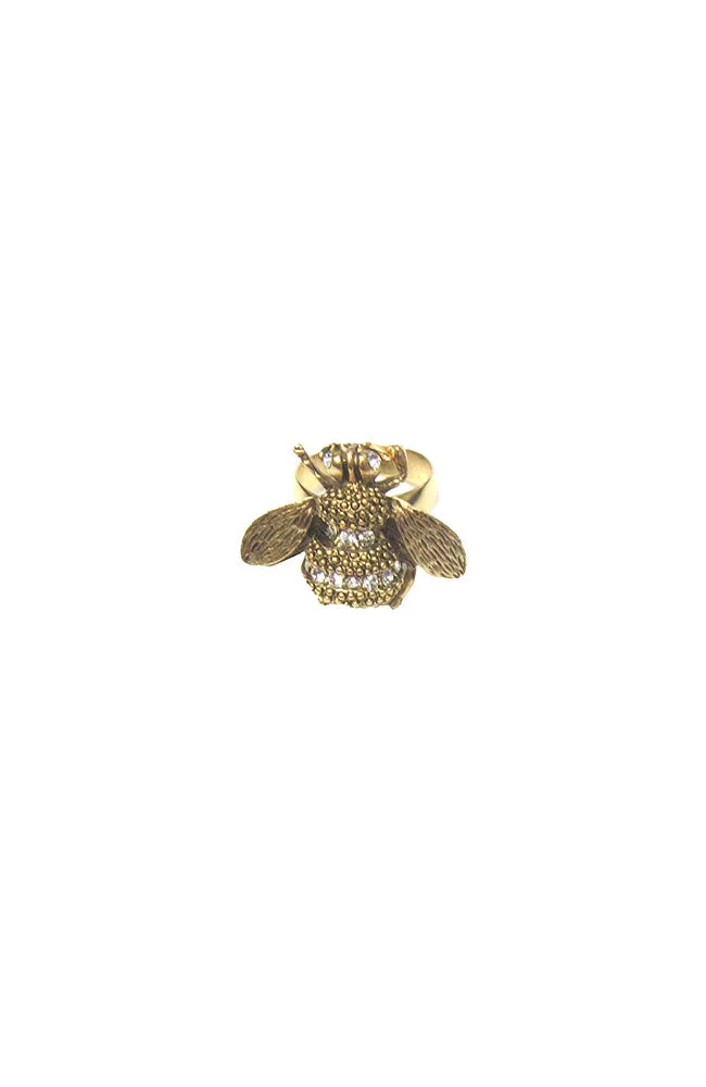 Gold Bee Ring