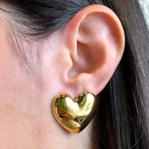 Gold Heart Earrings