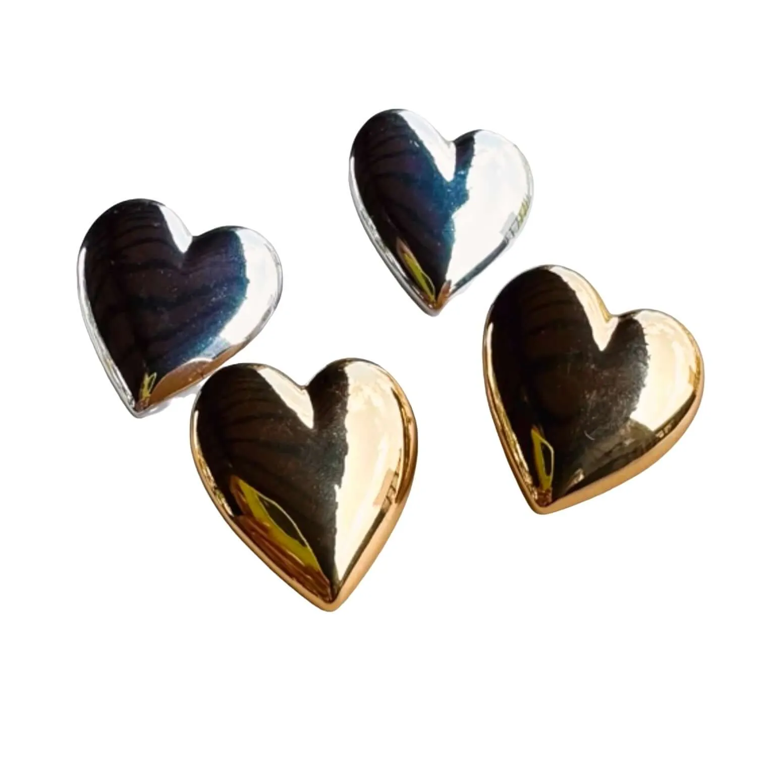 Gold Heart Earrings