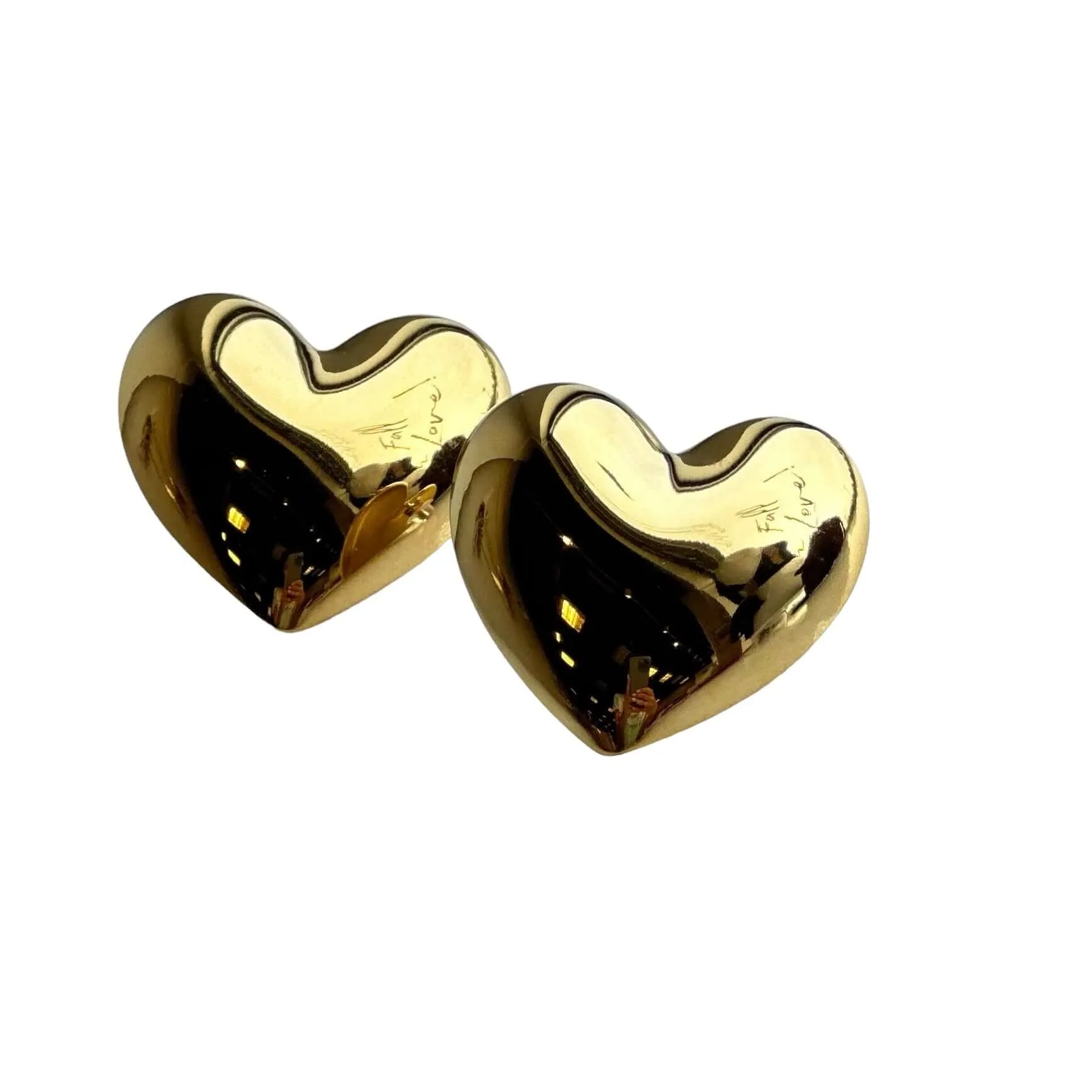 Gold Heart Earrings
