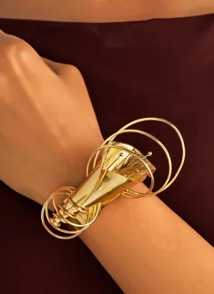 Gold Plated Infinite Swirls Handcuff