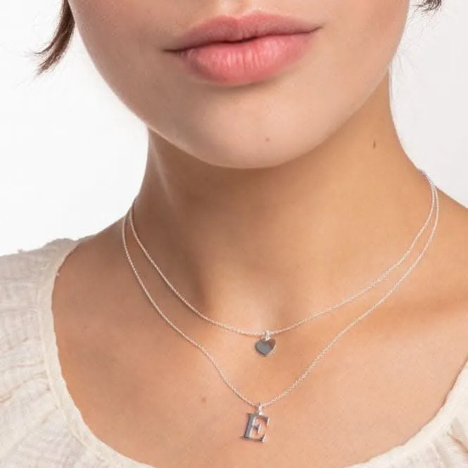 Gold Plated Letter E Necklace KE2014-413-39-L45V