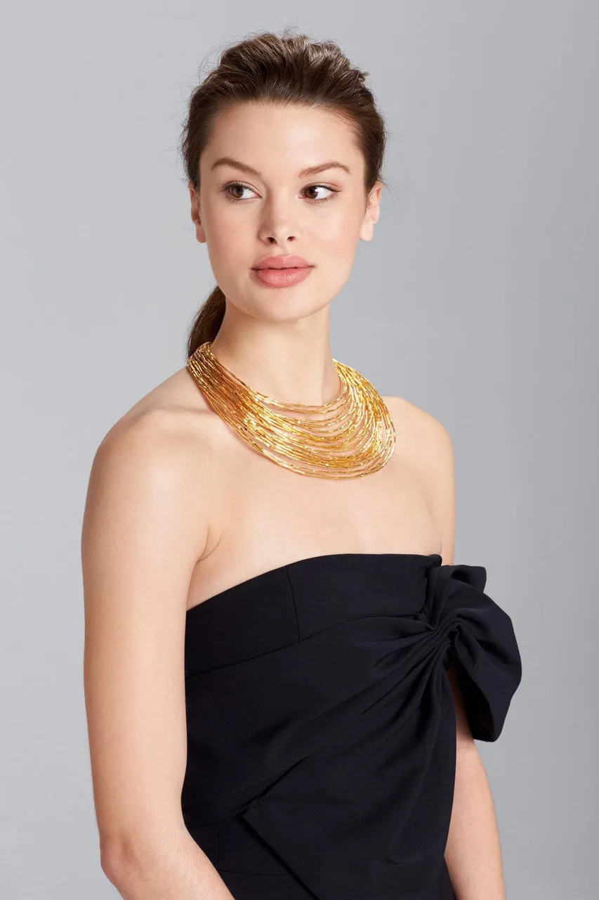 Goldplated Brass Spiral Necklace