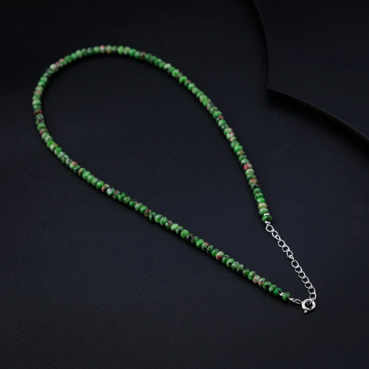 Green Sapphire Silver Necklace