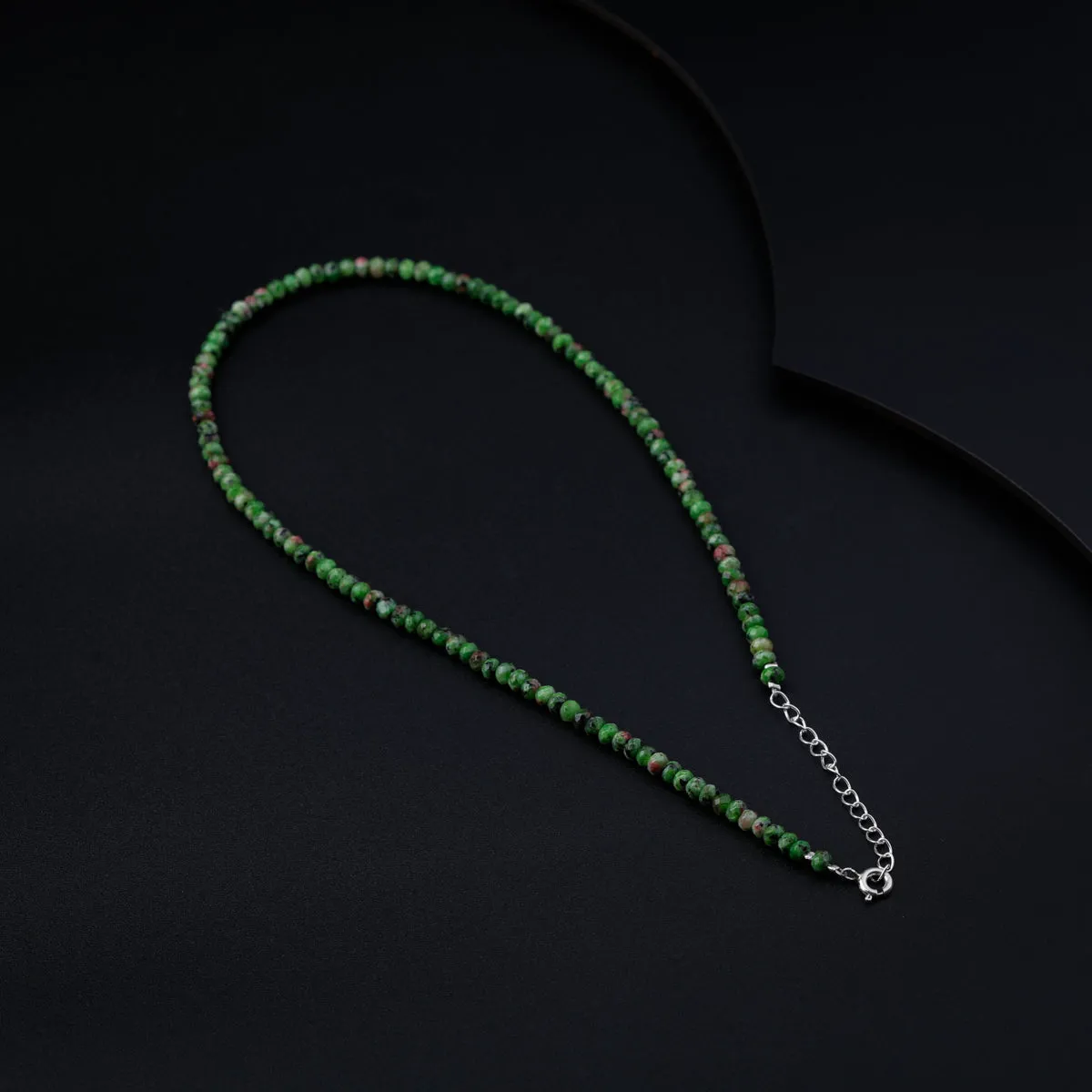 Green Sapphire Silver Necklace
