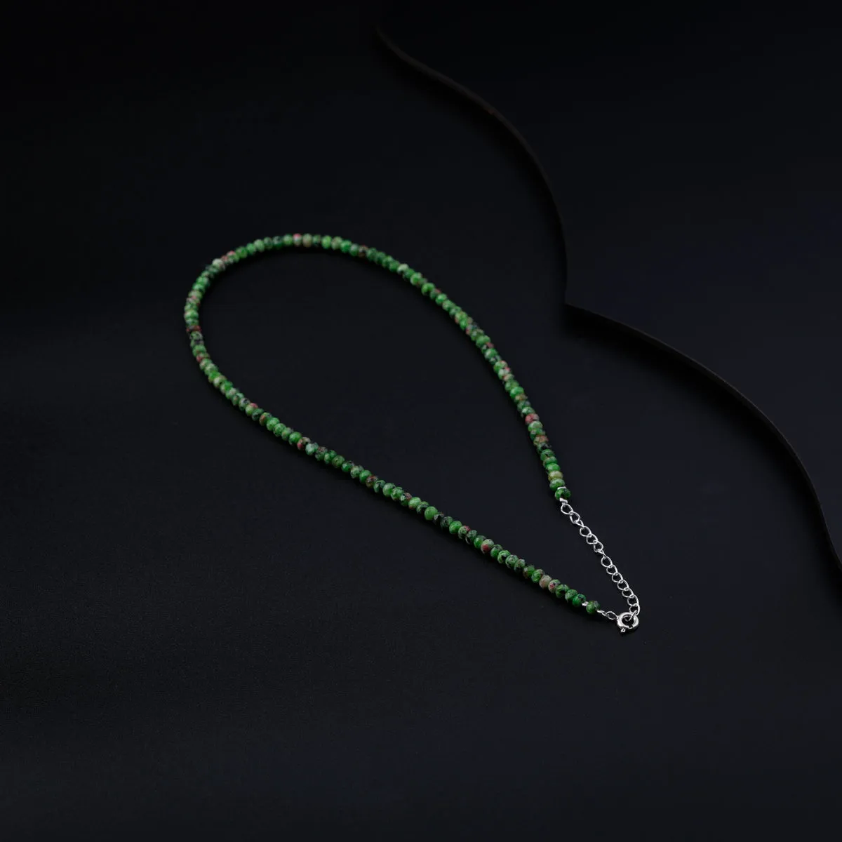 Green Sapphire Silver Necklace