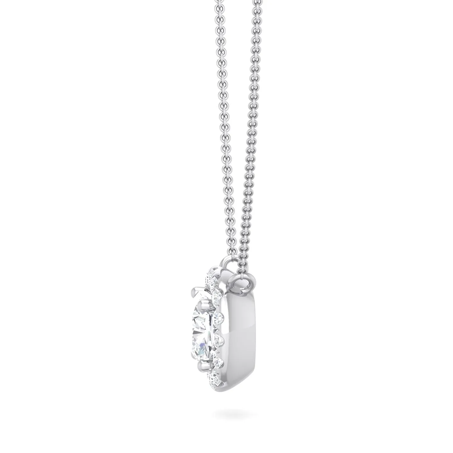 Halo Cushion Lab Grown Diamond Pendant