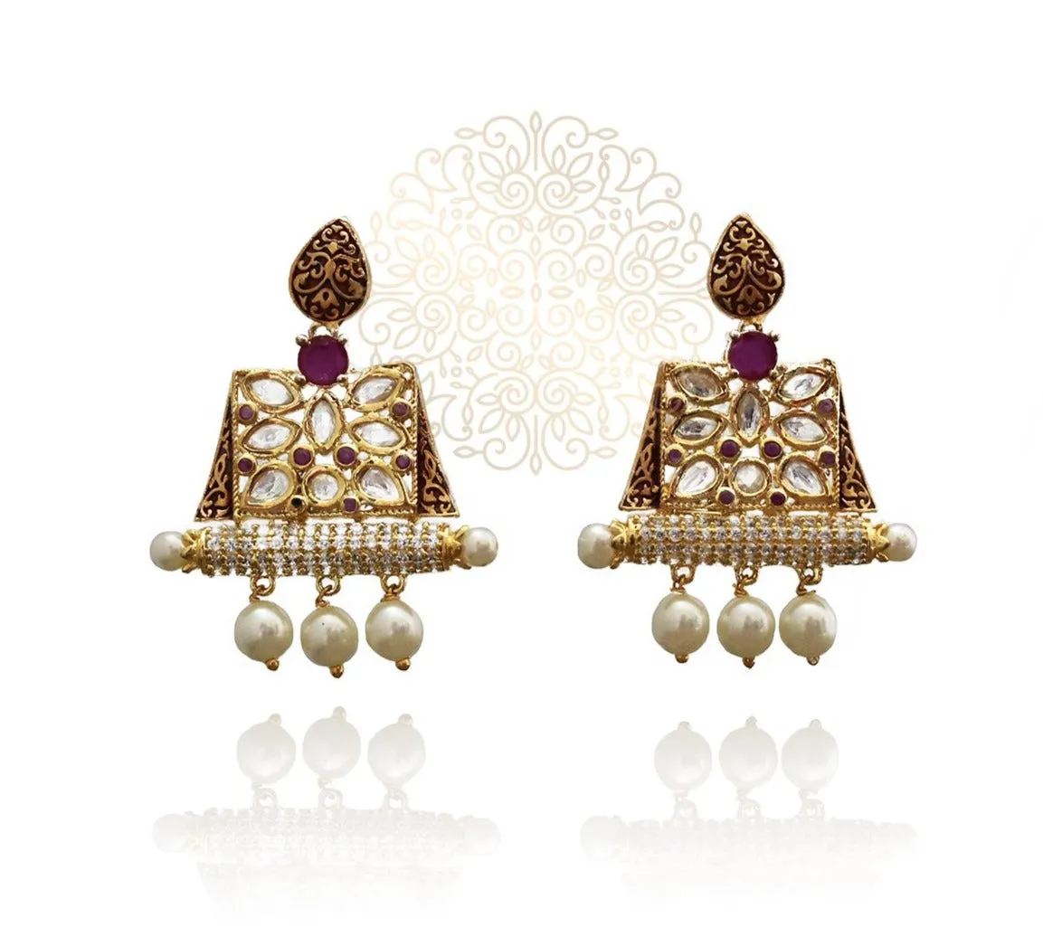 Hiba Kundan Earrings