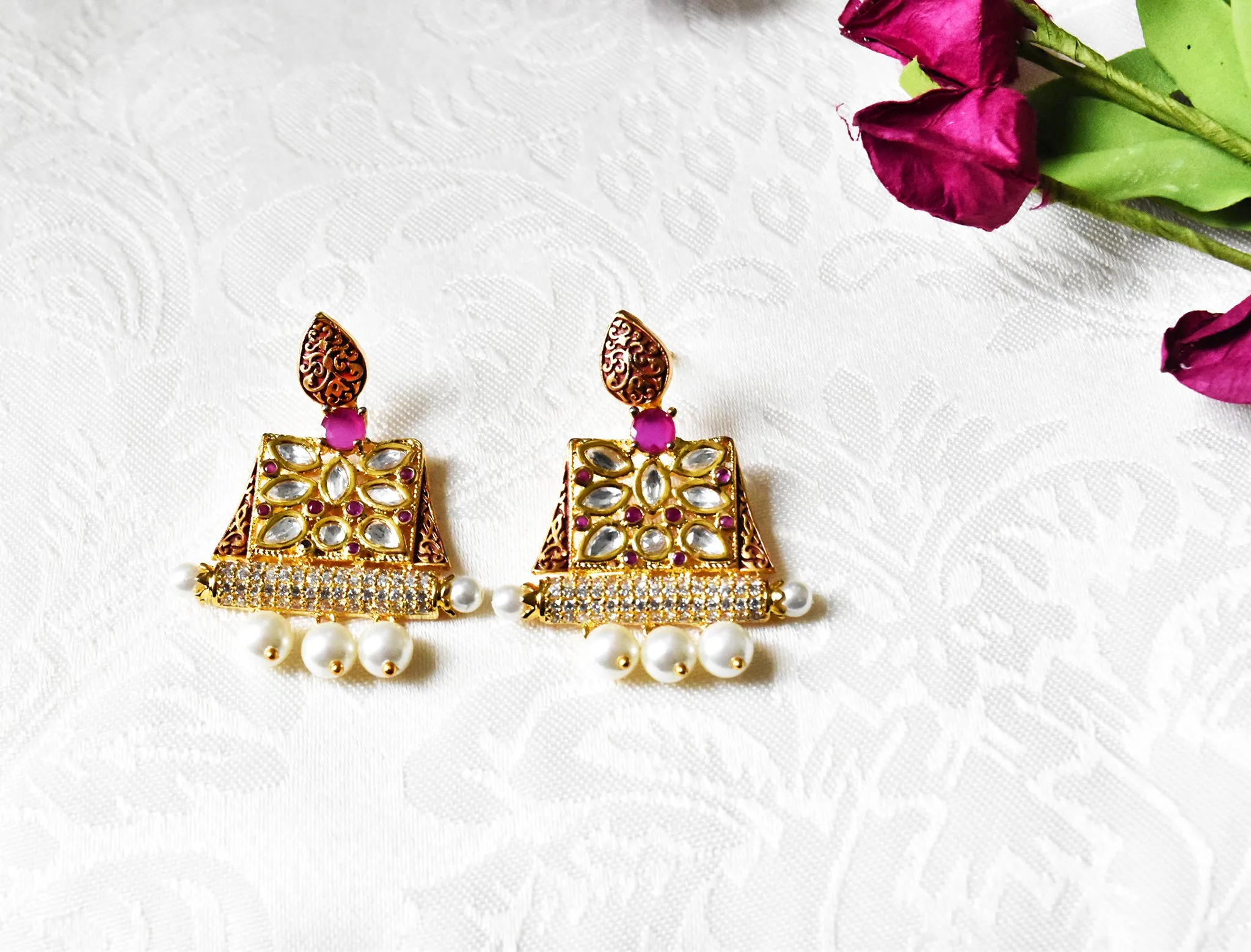 Hiba Kundan Earrings