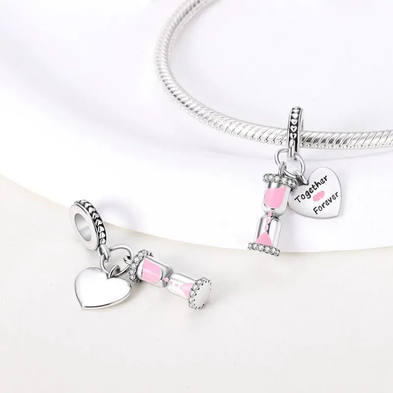 Hourglass Together Forever Charm