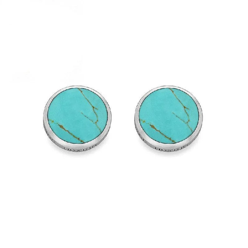 Hoxton London Sterling Silver and Turquoise Cufflinks