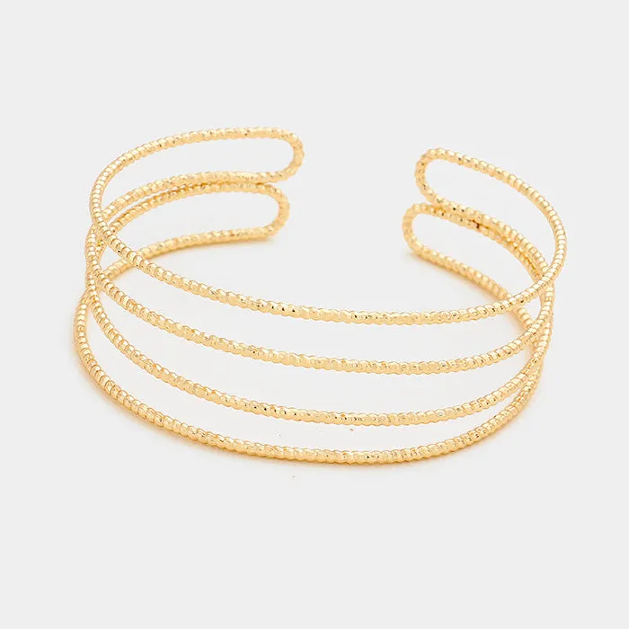 iLLASPARKZ Layered Metal Cuff Bracelet