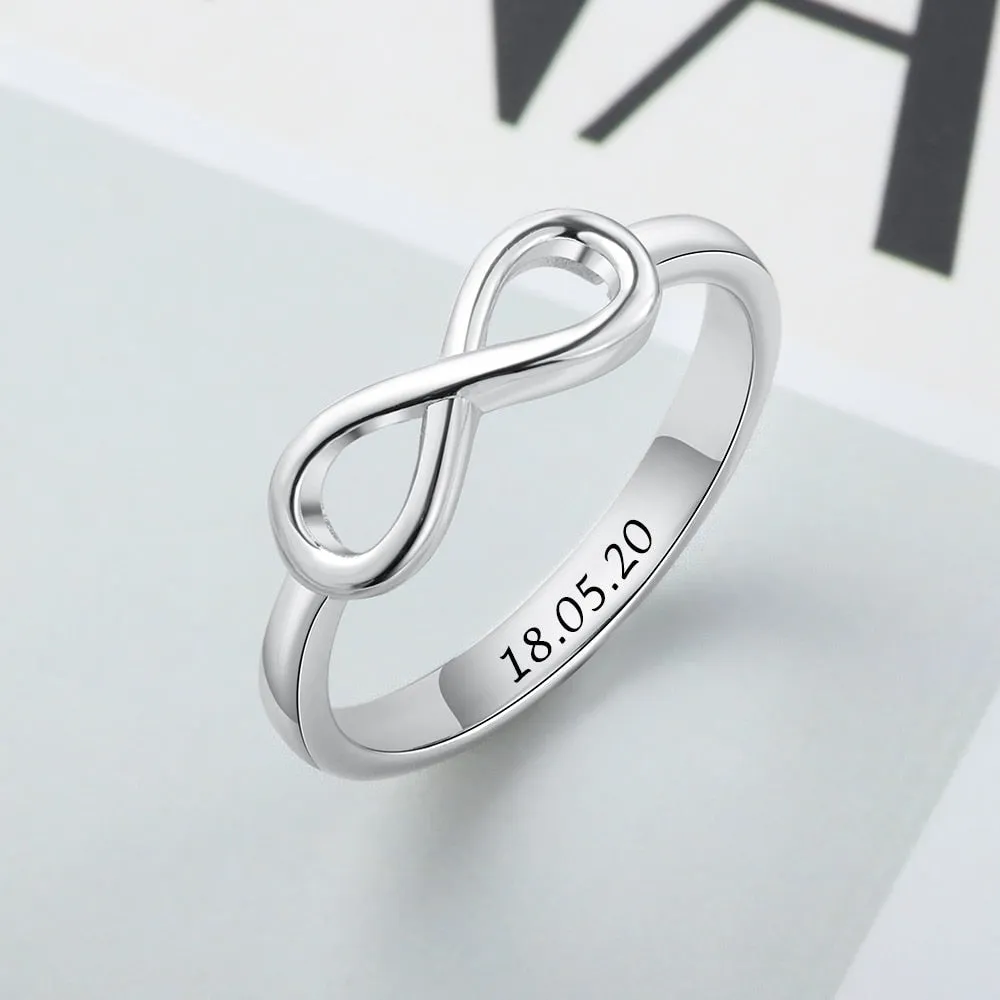 Infinity Couple Ring Engraved