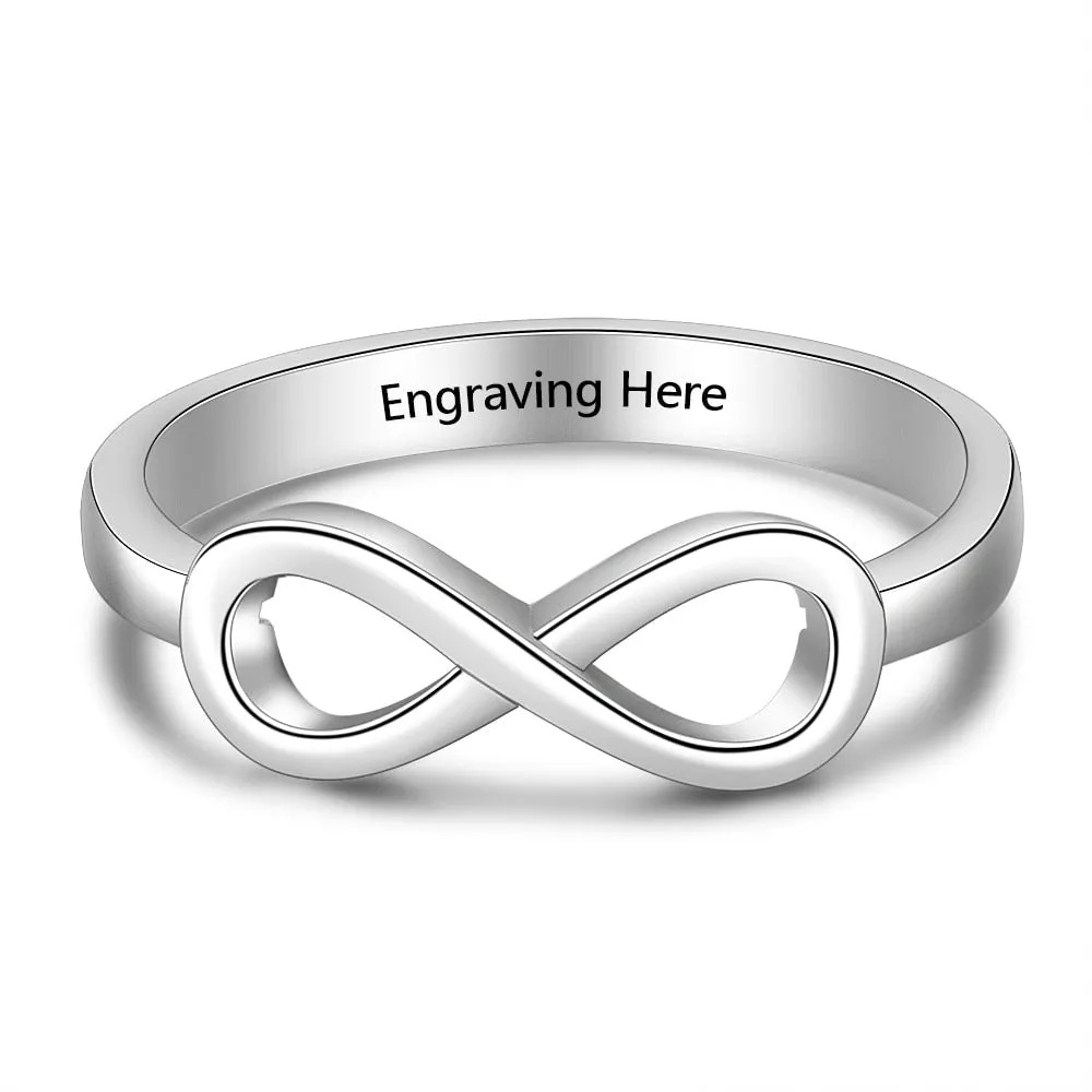 Infinity Couple Ring Engraved