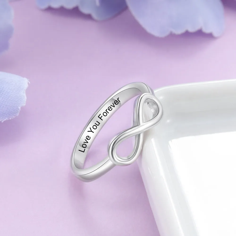 Infinity Couple Ring Engraved