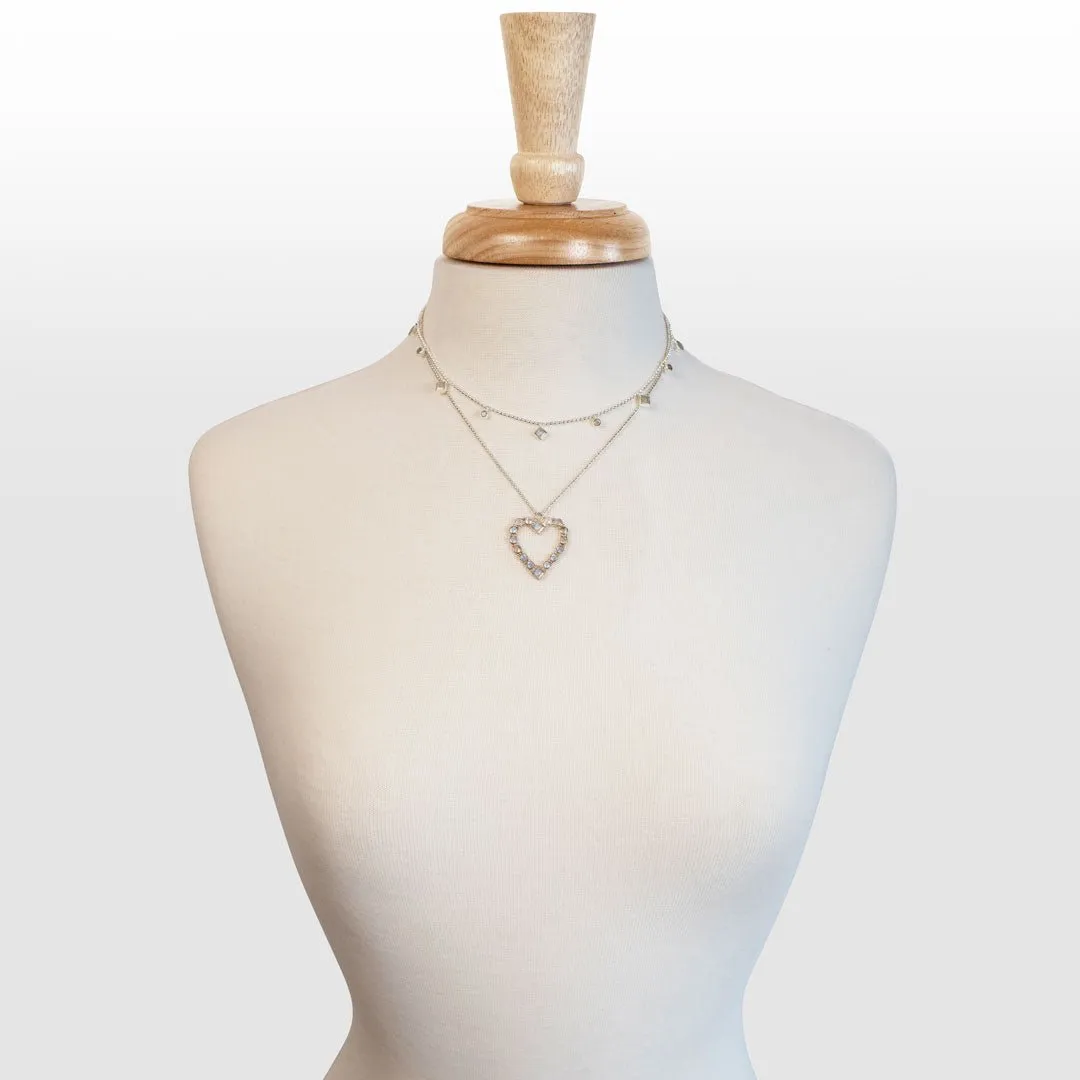 Keepsake - Moonstone and Sterling Silver Good Luck Heart Necklace
