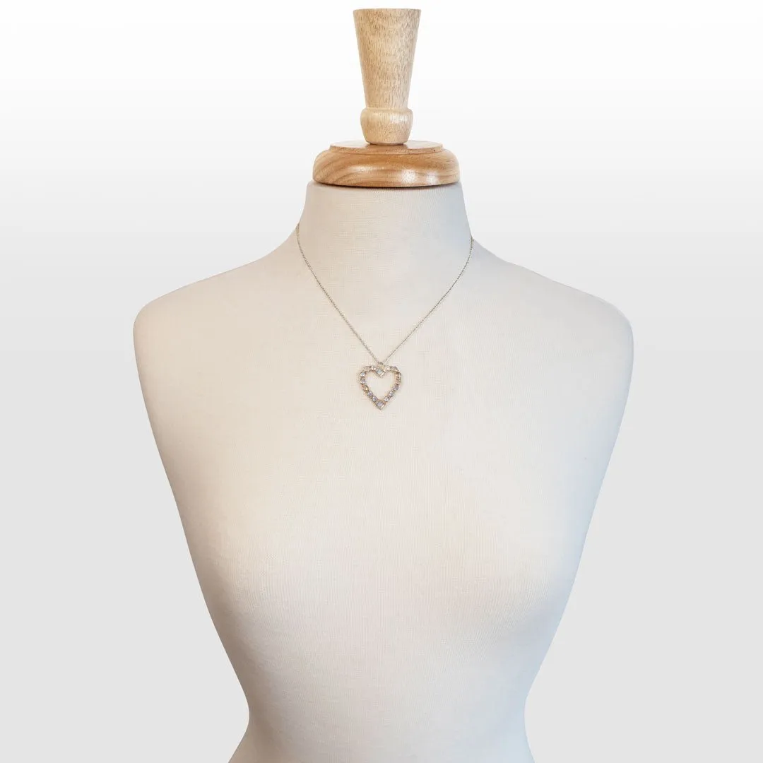 Keepsake - Moonstone and Sterling Silver Good Luck Heart Necklace