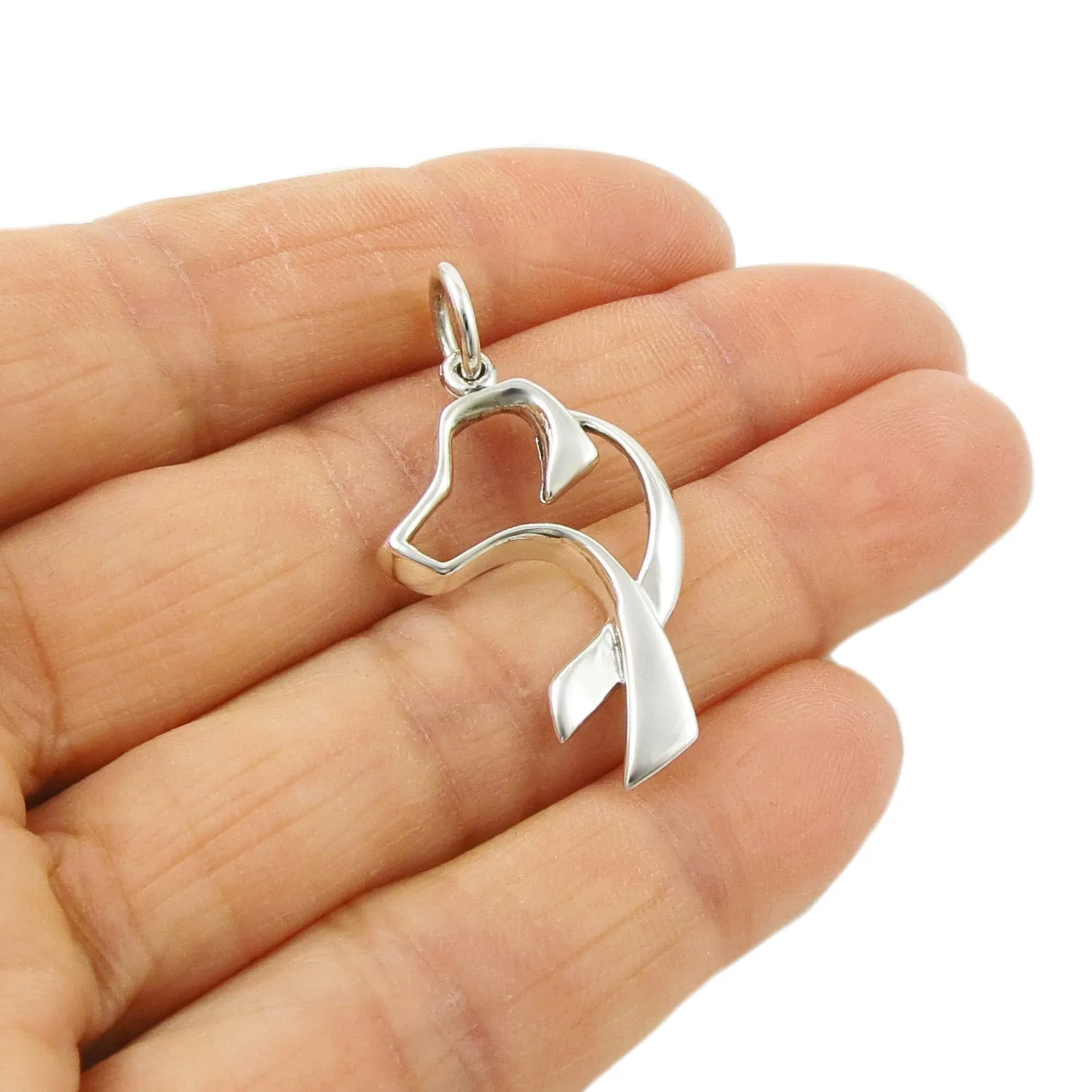 Labrador Retriever 925 Sterling Silver Pendant Necklace